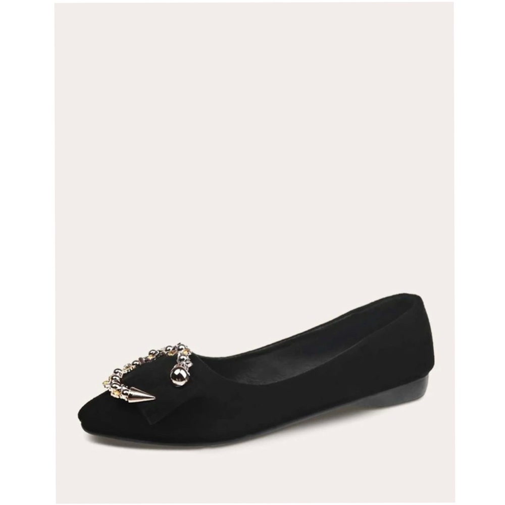 Rhinestone Point Toe Flat - Picture 6 of 6